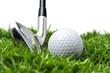 Foto: Iron and golf ball Iron and golf ball