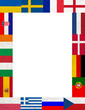 Plasticine flag football soccer frame background