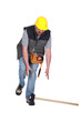 Construction worker in an accident