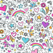Sketchy Doodle School Seamless Pattern Vector