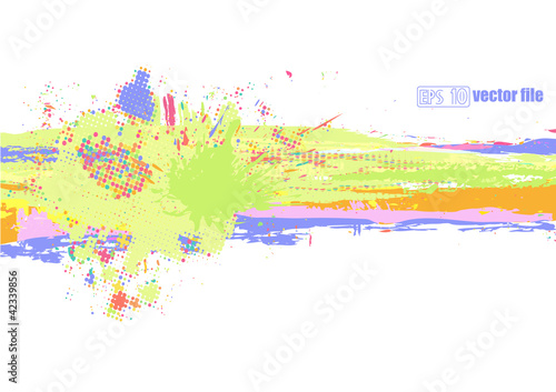 Vector: Color paint splashes Color paint splashes