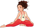Yoga Position. Vector isolated illustration.