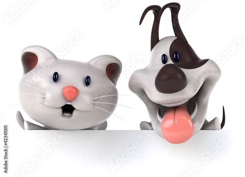 Illustration: Cat and dog Cat and dog