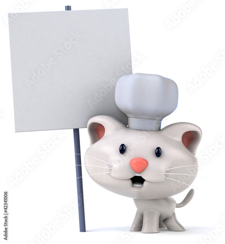 Illustration: Fun chef cat Fun chef cat