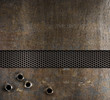 bullet holes in metal background