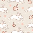 Rabbit seamless pattern