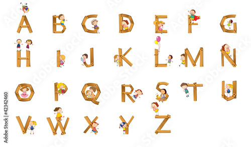 Vector: Kids alphabet Kids alphabet