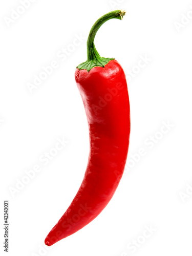 Photo: chili peppers isolated on white chili peppers isolated on white