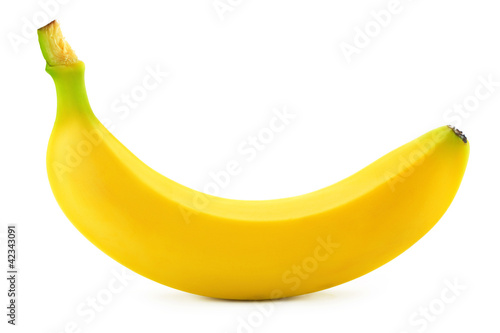 Leinwandbild Motiv One banana on white background