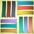 Vector set of bookmarks or ribbons