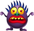 Purple monster cartoon