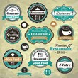 Vintage frame with food template