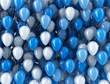 Illustration: Blue and white balloons Blue and white balloons