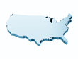 Map of usa isolated