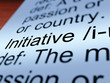 Initiative Definition Closeup Showing Resourcefulness