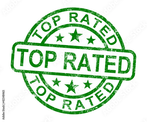 Illustration: Top Rated Stamp Shows Best Services Or Products Top Rated Stamp Shows Best Services Or Products