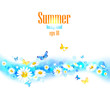 Vektor: Bright summer background Bright summer background