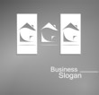 logo architecture design noir et blanc