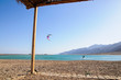 view from shanty on kite-surfer in Red Sea