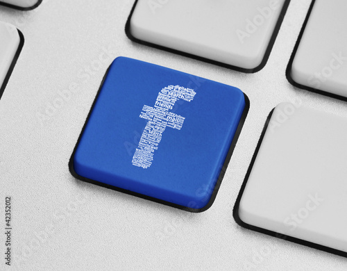 Illustration: social button F social button F