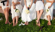 Photo: Bride and bridesmaids legs Bride and bridesmaids legs