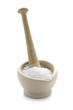 pestle and mortar with salt