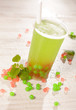 Bubble Tea Melone mit Boba rot und grün