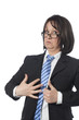 professional woman being fed up