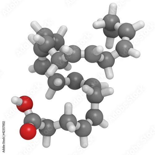 Illustration: Docosahexaenoic acid (DHA, omega-3 fatty acid) Docosahexaenoic acid (DHA, omega-3 fatty acid)