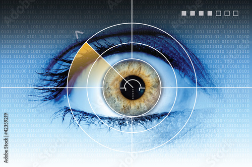 Photo: technology eye scan radar technology eye scan radar