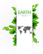 Vector nature earth map outline background