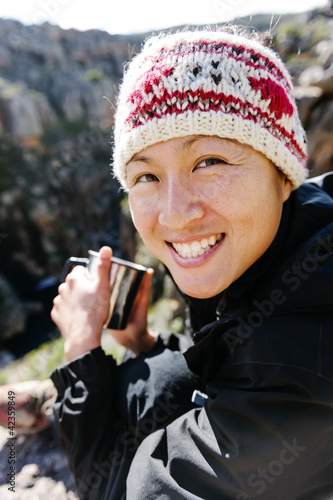 Photo: fun backpacker woman fun backpacker woman