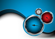 Vector car speedometer. Abstract background