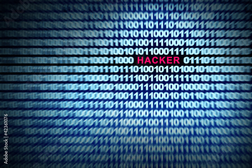Illustration: Hacker im Binärcode Hacker im Binärcode