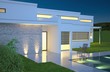 Villa and Pool in the Evening