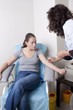 Photo: Drawing blood procedure Drawing blood procedure