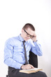 Young business man reading