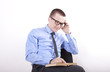 Young business man reading