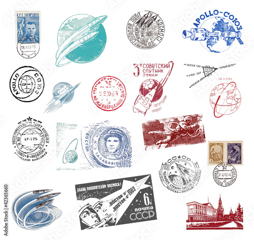 Photo: Briefmarken und Poststempel aus der ehemaligen Sowjetunion Briefmarken und Poststempel aus der ehemaligen Sowjetunion