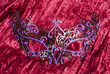 Photo: Venetian Carnival Mask on Red Velvet Venetian Carnival Mask on Red Velvet