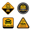 Vector: Taxi cab set stickers Taxi cab set stickers