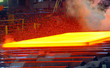 Photo: hot steel on conveyor hot steel on conveyor