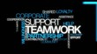 Teamwork corporate word tag cloud animation video