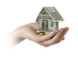 Money home in hand