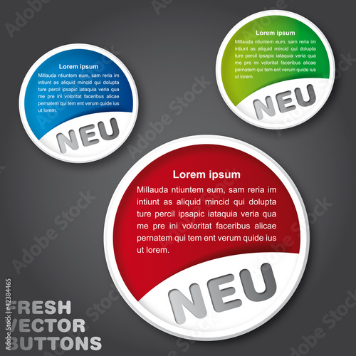 Vektor: Neu! Button, Icon Neu! Button, Icon