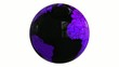 world globe balck and purple