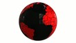 world globe black and red