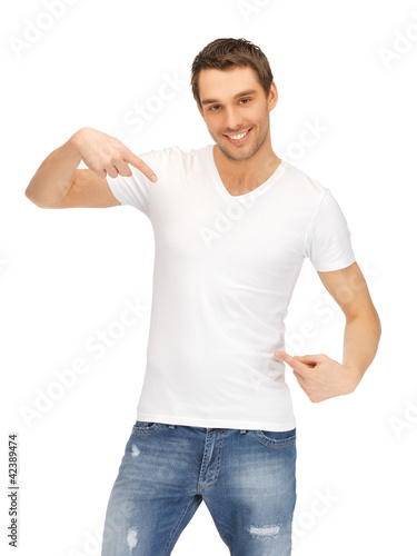 Photo: handsome man in white shirt handsome man in white shirt