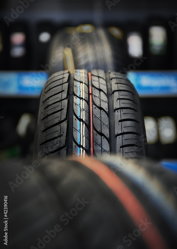 Photo: The tire tread in workshop. The tire tread in workshop.