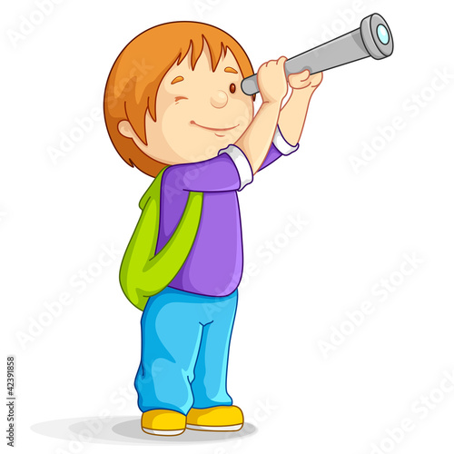 Vector: Boy with Telescope Boy with Telescope